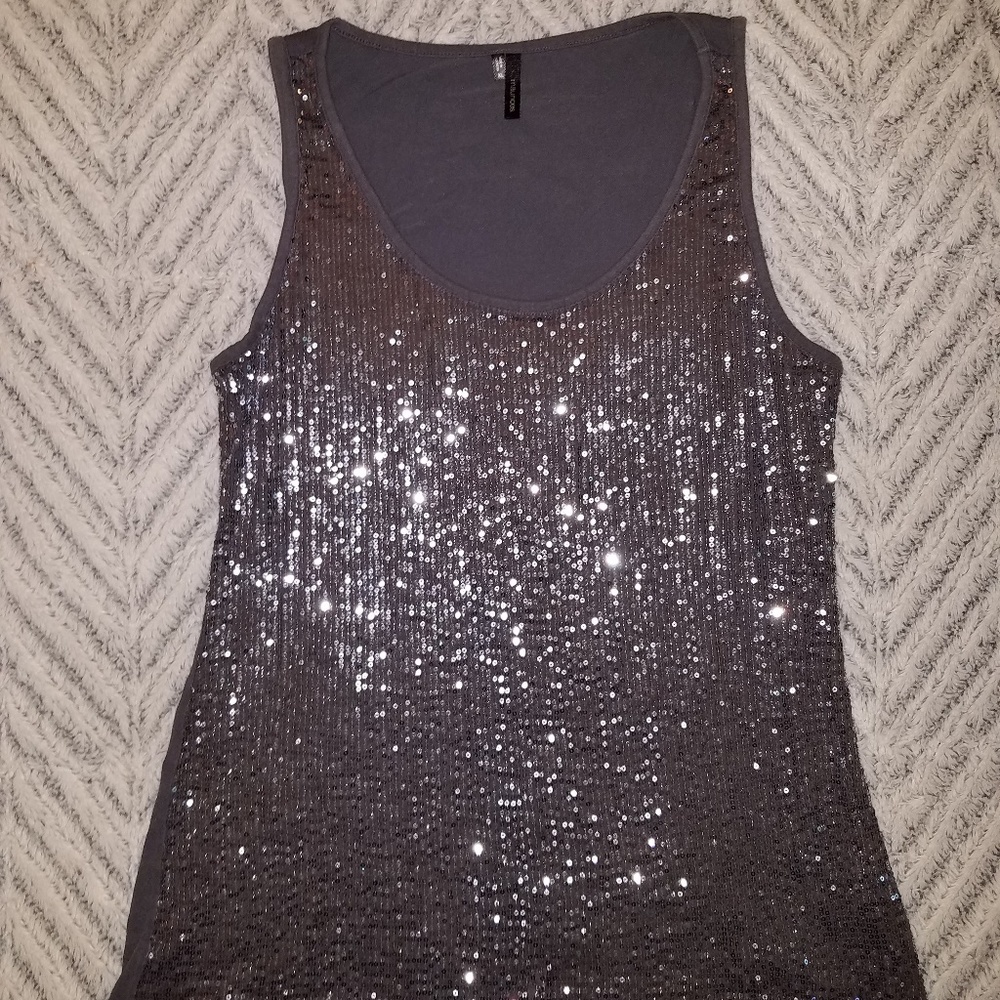 Gray sequins tank top from Maurices